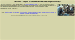 Desktop Screenshot of huronia.ontarioarchaeology.on.ca