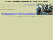Tablet Screenshot of huronia.ontarioarchaeology.on.ca