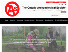 Tablet Screenshot of ontarioarchaeology.on.ca